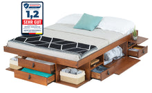 Funktionsbett Bali 140x190 cm - Bett mit Bettkasten und viel Stauraum - Inkl. Lattenrost