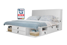 Bett mit Stauraum BALI + Lattenrost (mit oder ohne Kopfende)