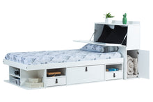 Set BALI: Funktionsbett + Lattenrost+ Funktionskopfteil (Bett und Kopfende mit viel Stauraum)