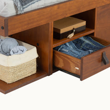 Funktionsbett Bali 140x190 cm - Bett mit Bettkasten und viel Stauraum - Inkl. Lattenrost - Memomad