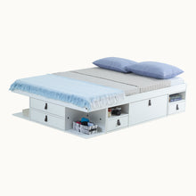 Funktionsbett Bali 140x190 cm - Bett mit Bettkasten und viel Stauraum - Inkl. Lattenrost - Memomad