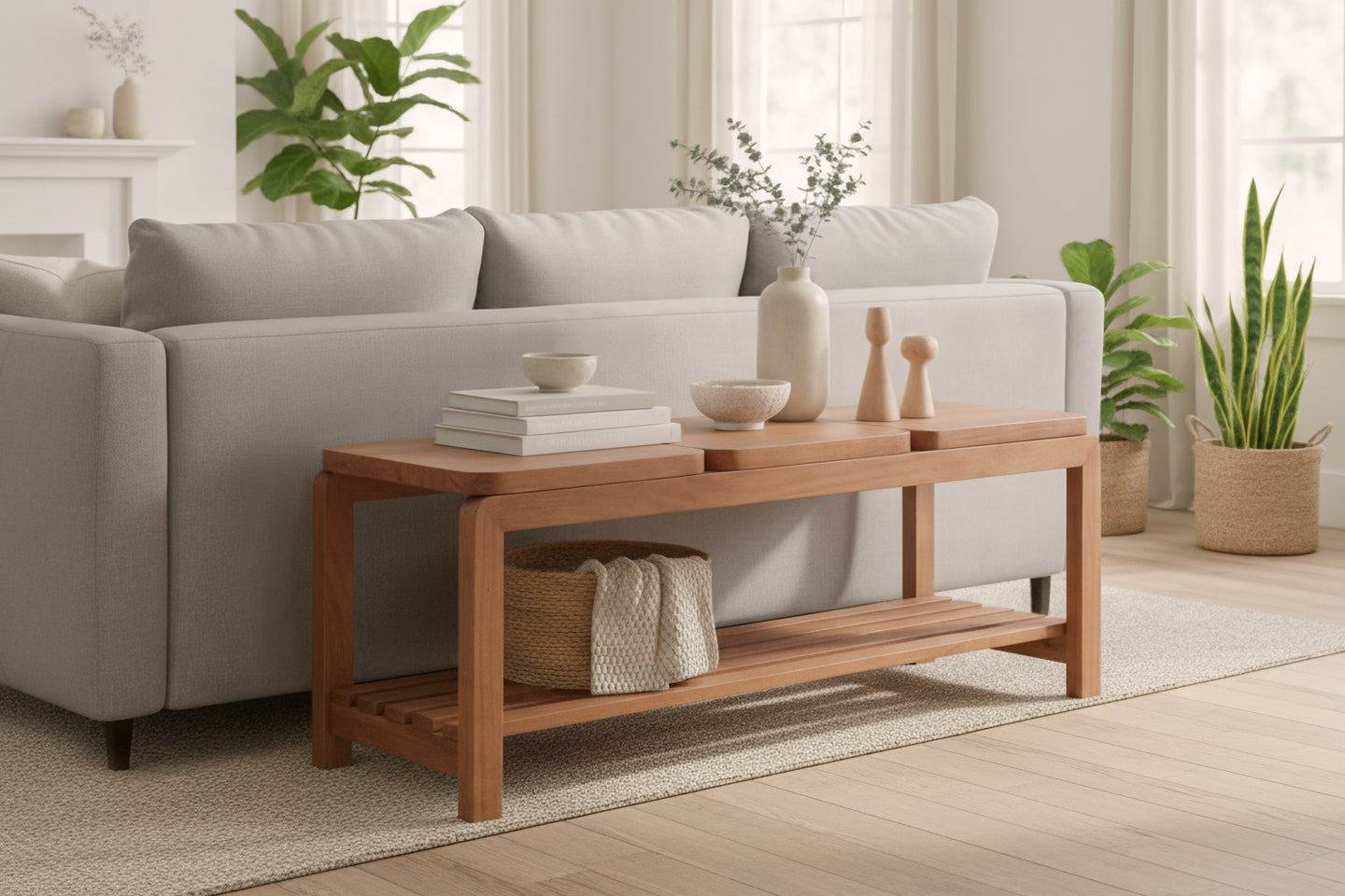 Holzbank Natu 3-Sitzer