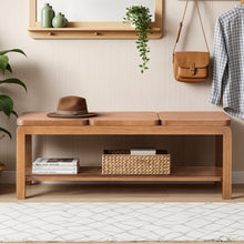 Holzbank Natu – 3 Sitzer Holzbank in Nussbaum-Optik