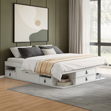 Funktionsbett Bali 140x190 cm - Bett mit Bettkasten und viel Stauraum - Inkl. Lattenrost - Memomad