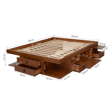 Funktionsbett Bali 150x200 cm - Bett mit Bettkasten und viel Stauraum