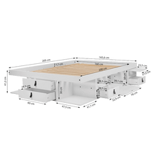 Funktionsbett Bali 160x200 cm - Bett mit Stauraum und Bettkasten - Inkl. Lattenrost - Memomad