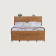Set AMALFI: Bett mit Bettkasten + Kopfteil mit Stauraum - Memomad